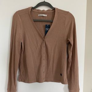 NWT Abercrombie camel colored cardigan